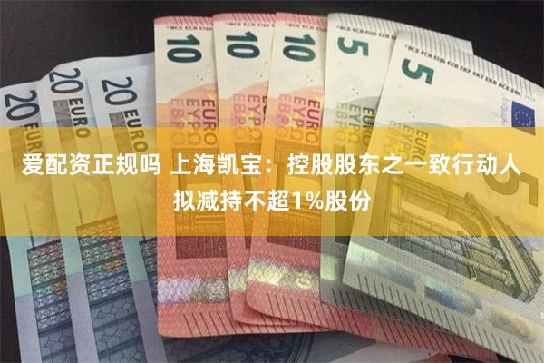 爱配资正规吗 上海凯宝：控股股东之一致行动人拟减持不超1%股份