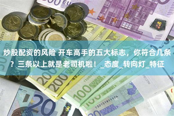炒股配资的风险 开车高手的五大标志，你符合几条？三条以上就是老司机啦！_态度_转向灯_特征