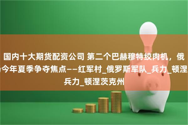 国内十大期货配资公司 第二个巴赫穆特绞肉机，俄乌战场今年夏季争夺焦点——红军村_俄罗斯军队_兵力_顿涅茨克州
