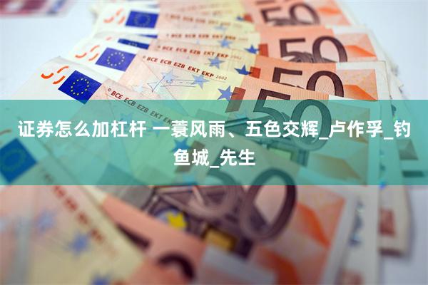 证券怎么加杠杆 一蓑风雨、五色交辉_卢作孚_钓鱼城_先生
