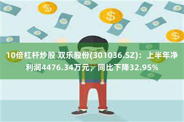 10倍杠杆炒股 双乐股份(301036.SZ)：上半年净利润4476.34万元，同比下降32.95%
